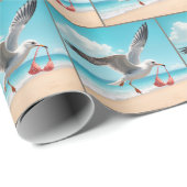 Seagull Flying With a Bikini Top ラッピングペーパー (ロールコーナー)