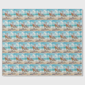 Seagull Holding an Ice Cream Cone ラッピングペーパー (フラット)