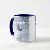 Seagull in Ocean Photo Mug マグカップ (正面左)