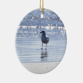 Seagull in Ocean Photo Ornament  セラミックオーナメント (右)