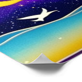 Seagull in the Clouds Poster ポスター (角)