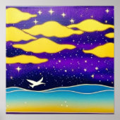 Seagull in the Clouds Poster ポスター (正面)