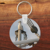 Seagull on the Rigging of a Boat キーホルダー (正面)