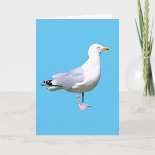 Seagull Standing追加文字グリーティングカード カード (正面)