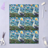 Seagull Van Gogh Style Beach Sky Decoupage 薄葉紙 (クラフト)