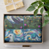 Seagull Van Gogh Style Beach Sky Decoupage 薄葉紙 (ギフト)