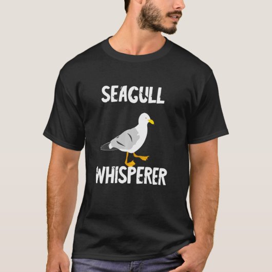 Seagull Whisperer Gull Beach Birds Harbour Albatro Tシャツ (正面)