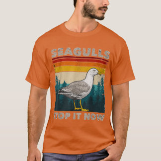 Seagulls ストップ It Now Bird Lover 80sレトロおもしろい Se Tシャツ