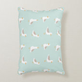 Seagulls in light teal アクセントクッション (正面(垂直))