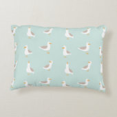 Seagulls in light teal アクセントクッション (裏面)