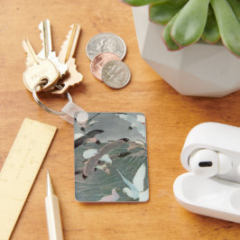 Seagulls Over Ocean Waves by Louis Agassiz Fuertes キーホルダー