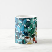 Seahamの虹のナゲットの海ガラスのマグ コーヒーマグカップ (中央)