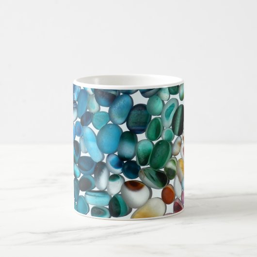 Seahamの虹のナゲットの海ガラスのマグ コーヒーマグカップ (中央)