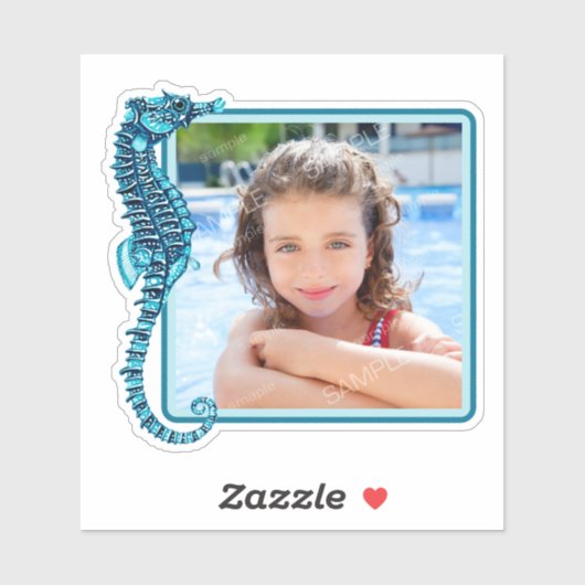 Seahorseの個人用の写真の形のシール シール (シート)