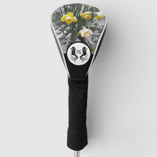 Seahorseシルエットモノグラム(写真あり) ゴルフヘッドカバー (正面)