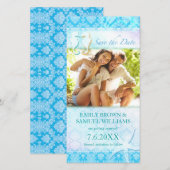 SeaHorseビーチ結婚式写真Save the Date Card セーブザデート (正面/裏面)