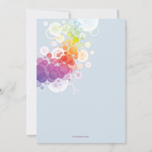 Seahorseフレームの写真の誕生日パーティーの招待 招待状 (裏面)