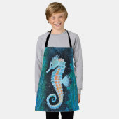 Seahorse apron for child エプロン (着用した状態)