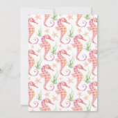 Seahorse Birthday Invitation 招待状 (裏面)