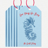 Seahorse Christmas Card ギフトタグ