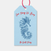 Seahorse Christmas Card ギフトタグ (正面)
