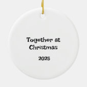 Seahorse Couple Personalized Christmas Ornament セラミックオーナメント (裏面)