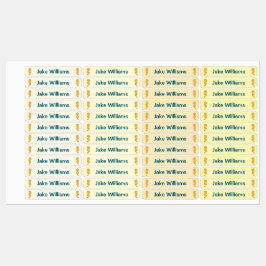 Seahorse Design Kids' Name Clothing School Labels ラベル
