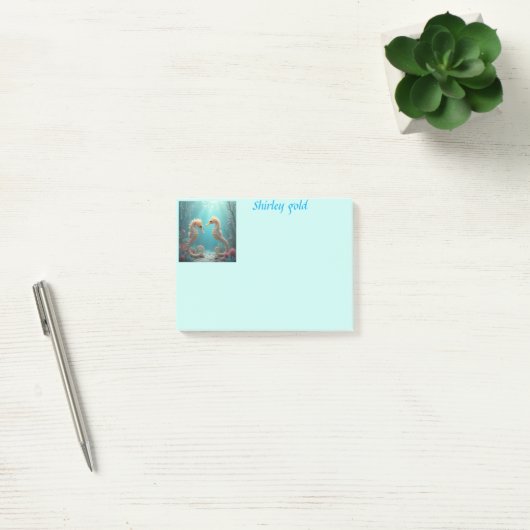 Seahorse friends post it note personalize ポストイット (オフィス)