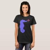 Seahorse Hearts Aquatic Sea Animal Fish Hippocampu Tシャツ (正面フル)