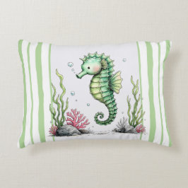 Seahorse in the Garden of Tides アクセントクッション