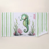 Seahorse in the Garden of Tides ビーチタオル (正面)