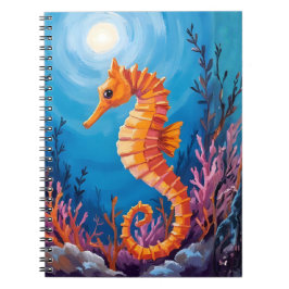 Seahorse | Ocean Animal Coral Reef Watercolor ノートブック