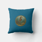 Seahorse Ocean Blue Pillows クッション (裏面)