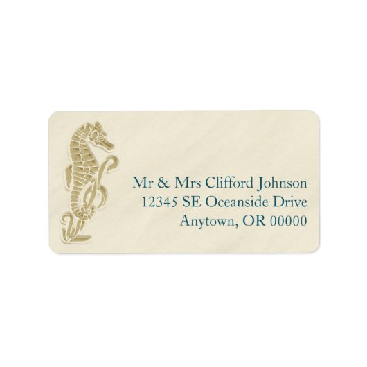 Seahorse RSVP住所 シール (正面)