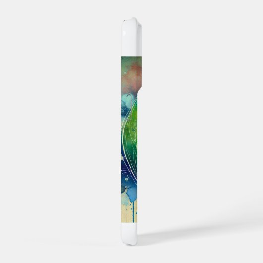 Seahorse Serenity 220824AREF143 - Watercolor iPhoneケース (右側面)