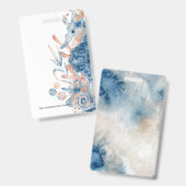 Seahorse shell under the sea baby boy shower  バッジ (表裏)