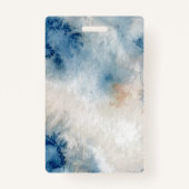 Seahorse shell under the sea baby boy shower  バッジ (裏面)