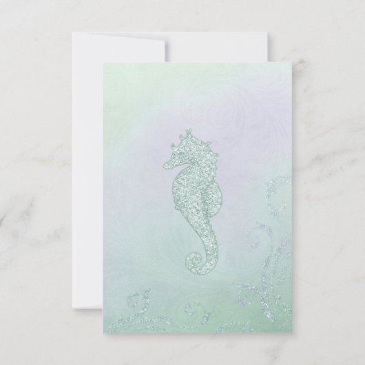 Seahorse Sparkle'結婚s - RSVP (裏面)