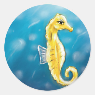 Seahorse Stickers ラウンドシール