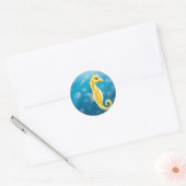Seahorse Stickers ラウンドシール (封筒)