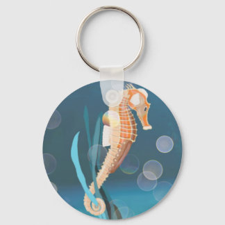 Seahorse tethered on Seaweed キーホルダー
