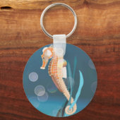 Seahorse tethered on Seaweed キーホルダー (裏面)
