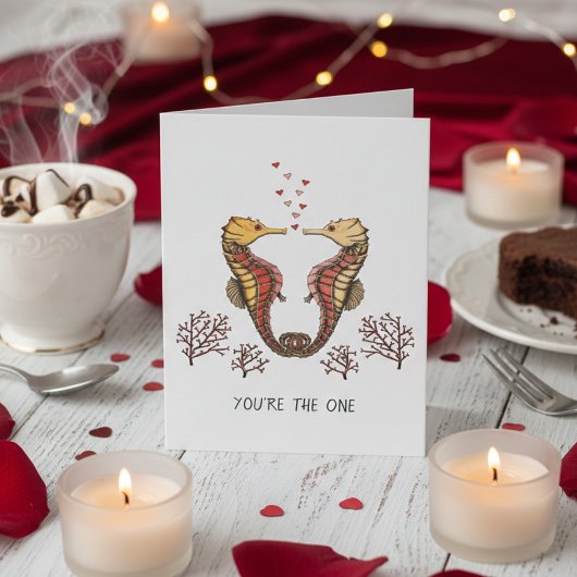Seahorse Valentine's Day カード