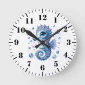 Seahorse Wall Clock ラウンド壁時計 (正面)