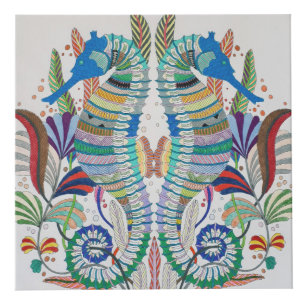 Seahorses威厳のあるフォトキューブ フォトキューブ