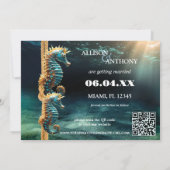 Seahorses航海の海写真Save the Date 案内状 (裏面)