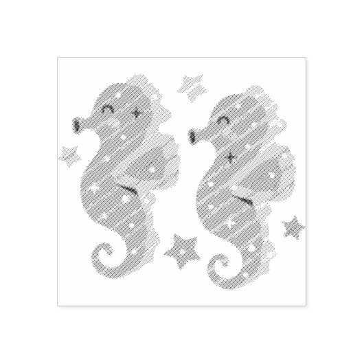 Seahorses ラバースタンプ (インプリント)
