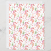 Seahorses Scrapbook Paper (裏面)
