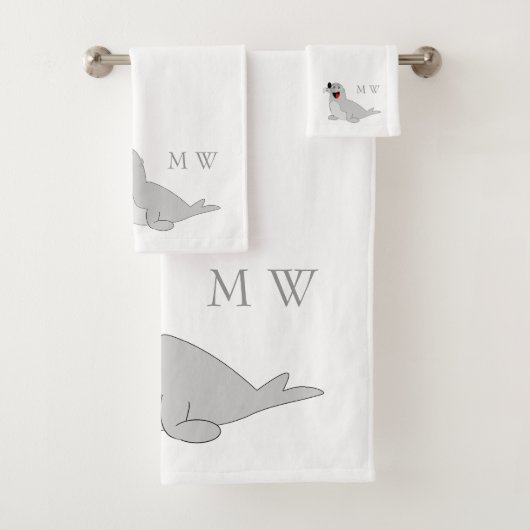 Seal Design Monogrammed バスタオルセット (インサイチュ)