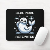 Seal Mode Activated Pixel Art Seal Retro Gamer Sty マウスパッド (マウス)